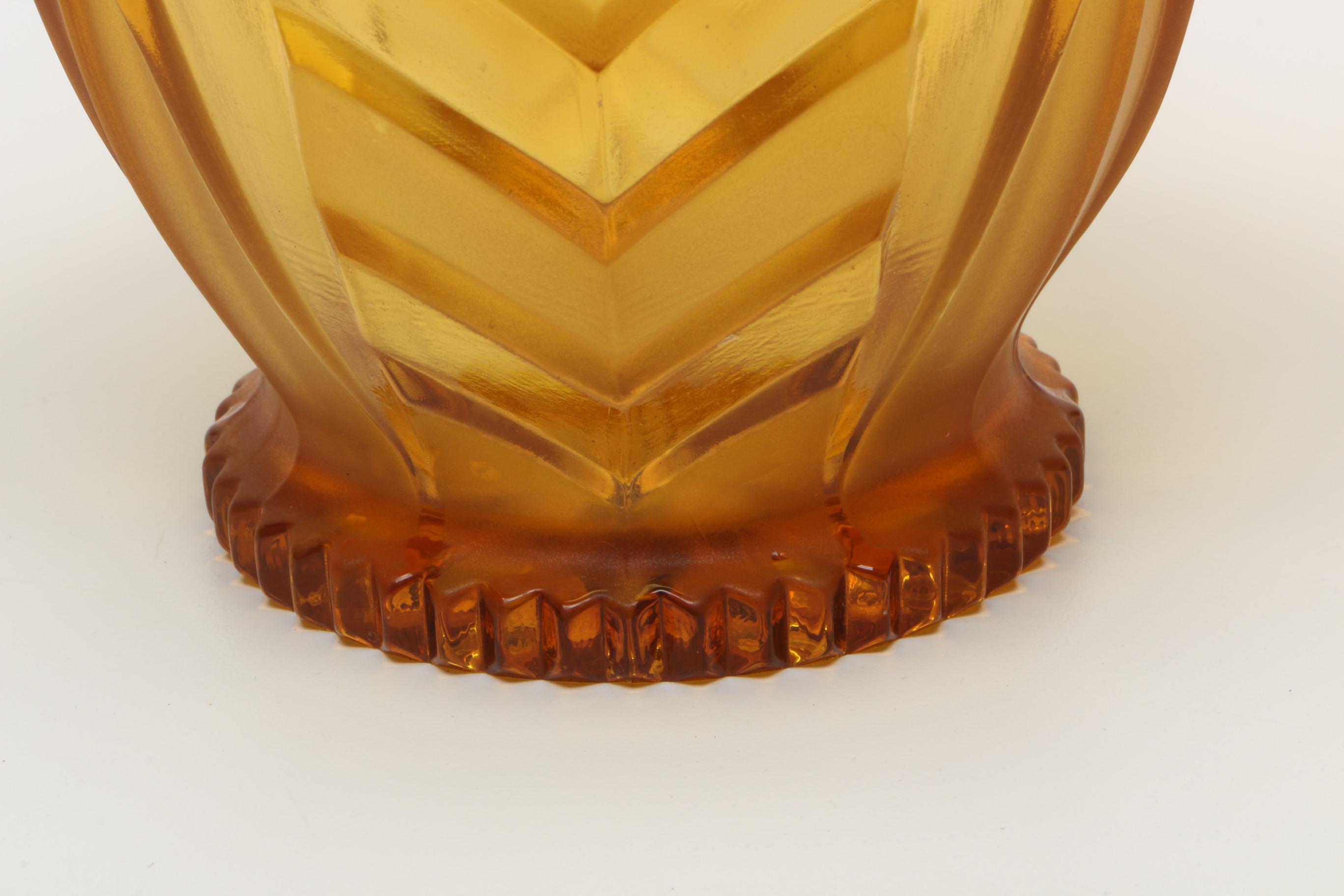 Three Vintage Amber Glassware