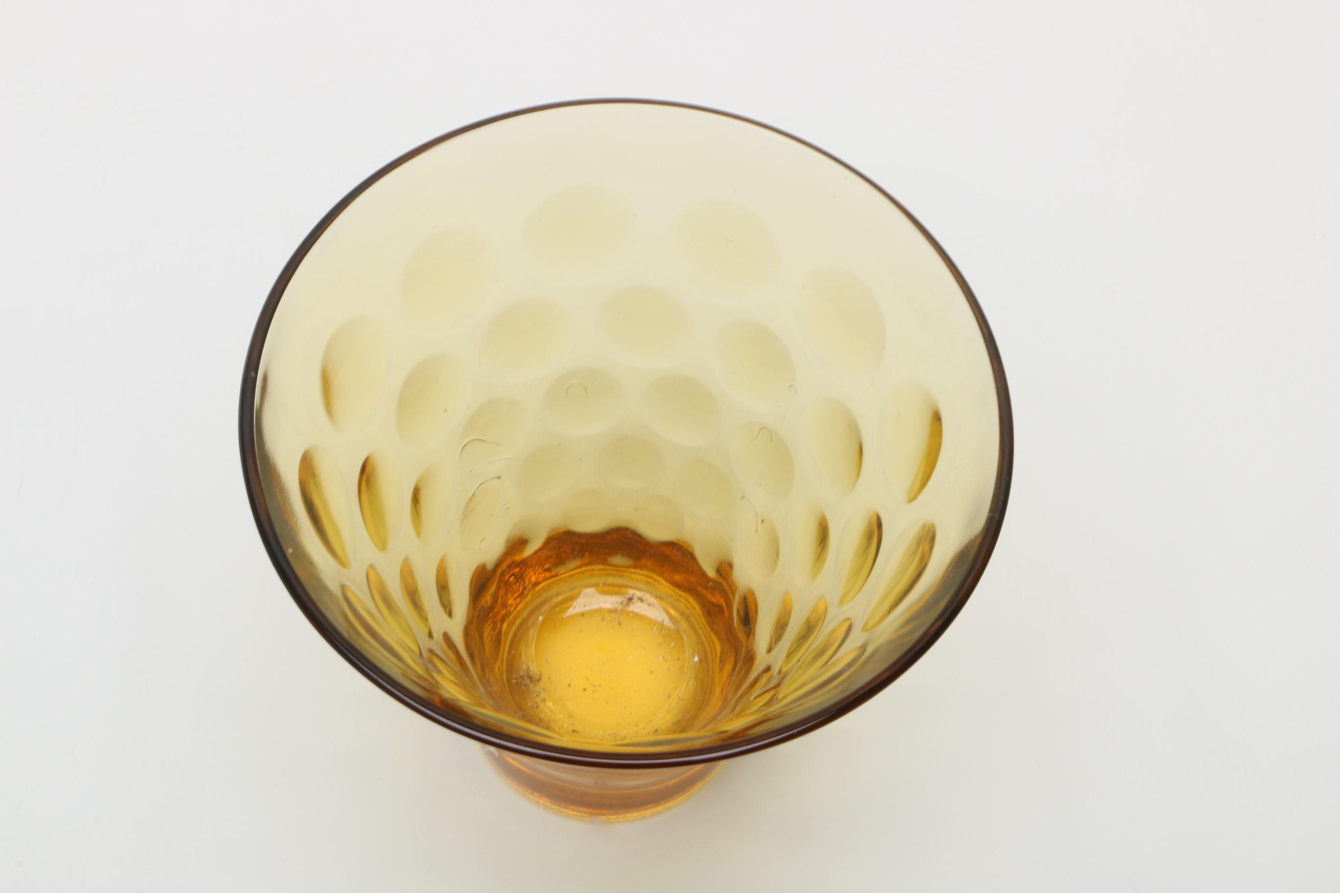 Three Vintage Amber Glassware