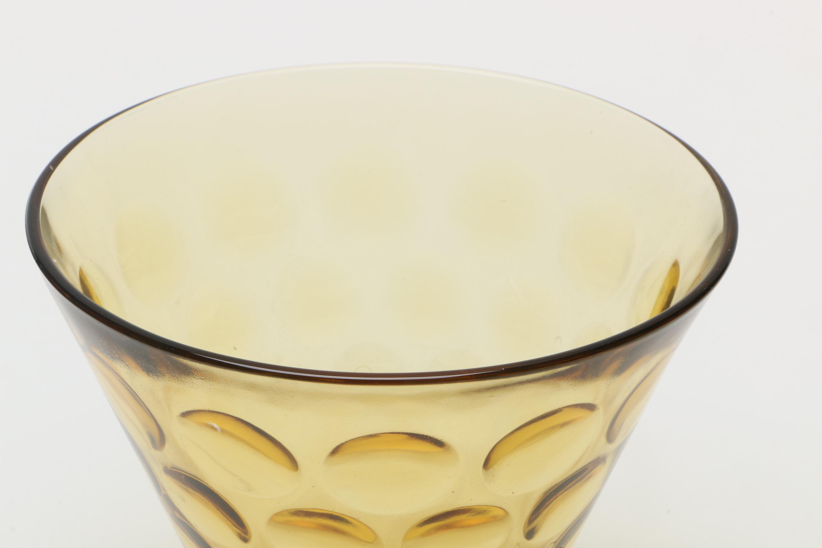 Three Vintage Amber Glassware