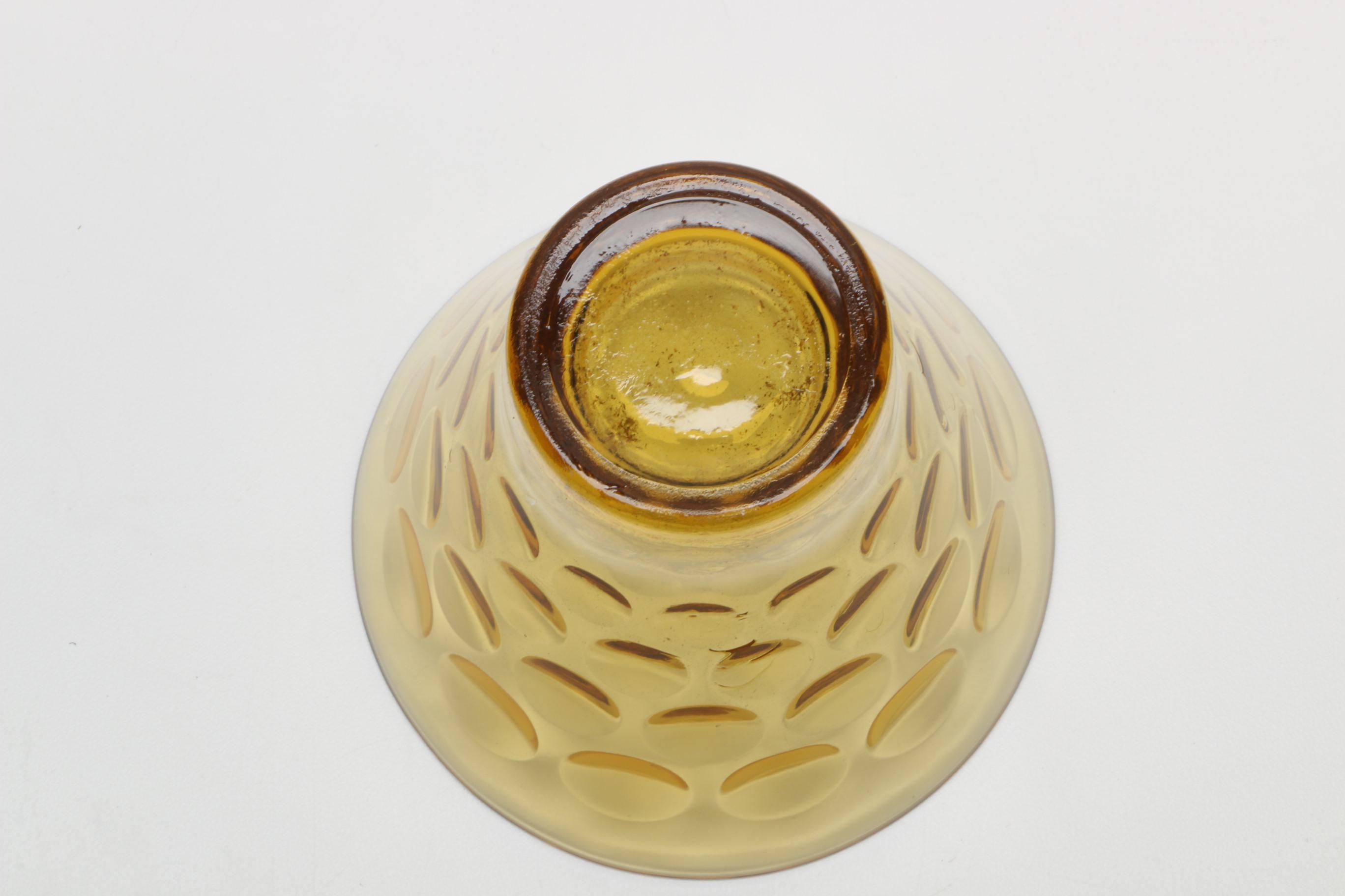 Three Vintage Amber Glassware