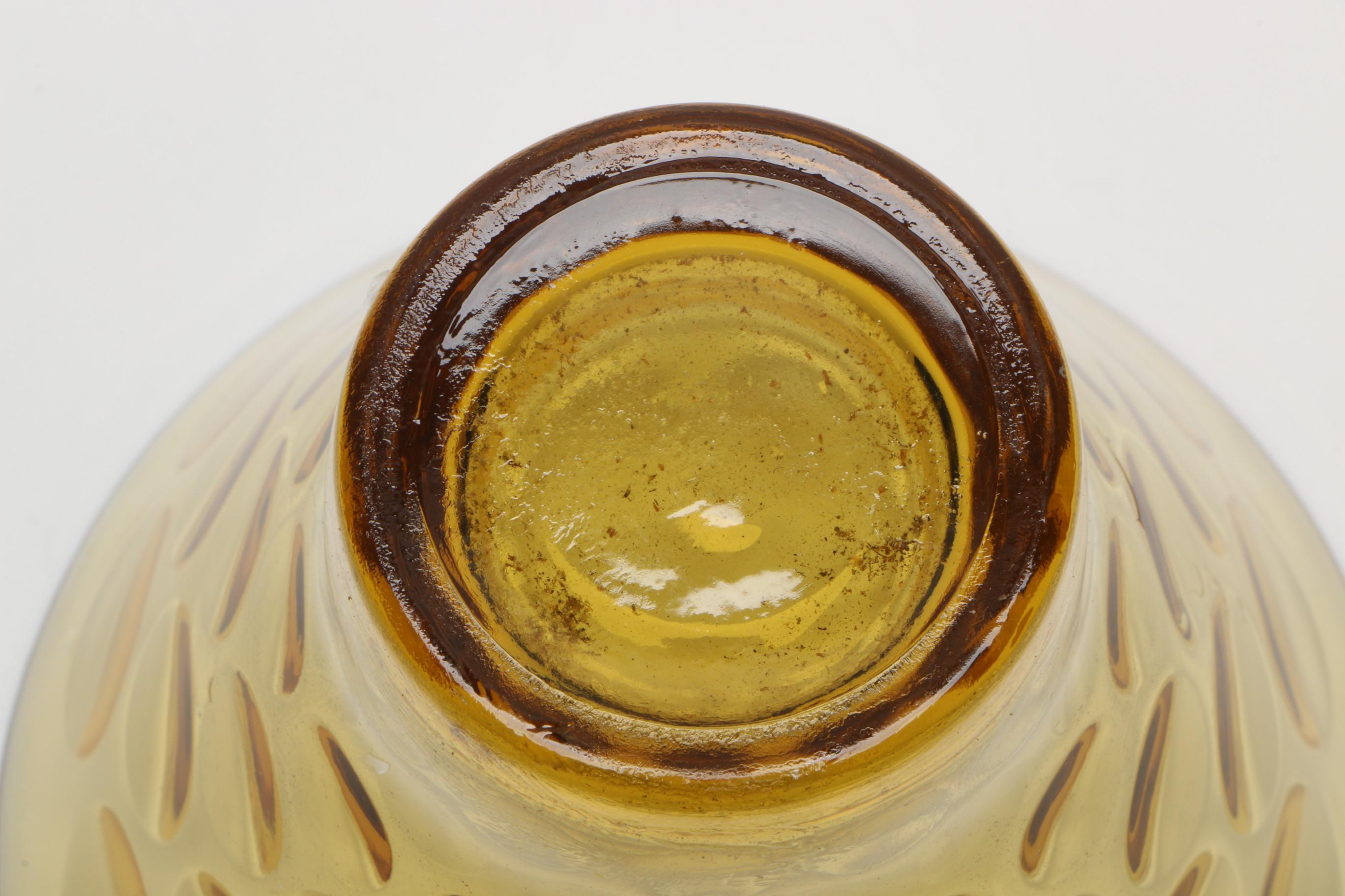 Three Vintage Amber Glassware