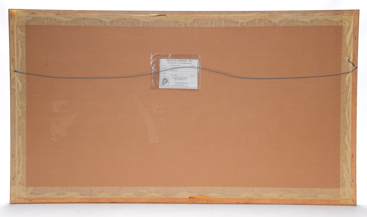 Asian Gouache and Watercolor Painting on Cork Paper of an Owl