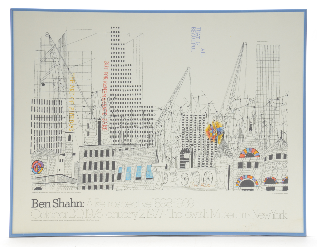 1965 Exhibition Poster from "Ben Shahn: A Retrospective 1889-1969"