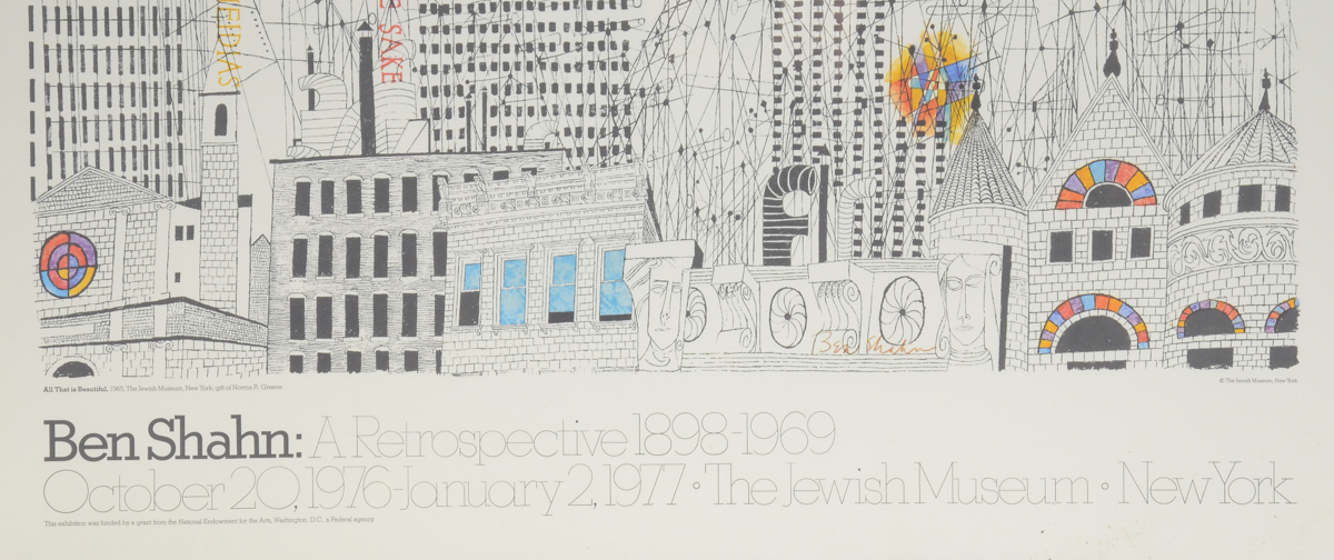 1965 Exhibition Poster from "Ben Shahn: A Retrospective 1889-1969"