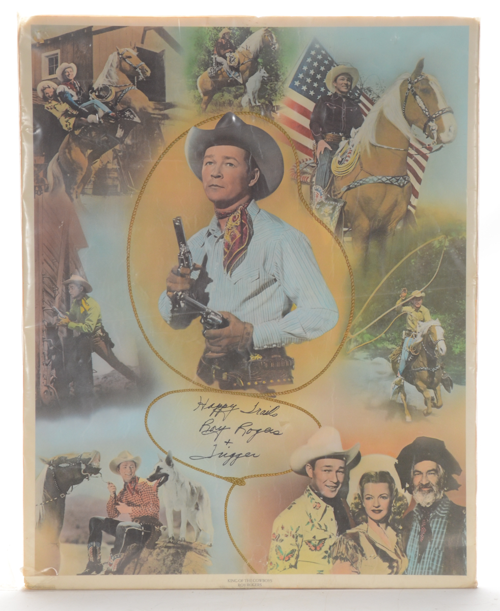 Roy Rogers Signed Offset Lithograph Poster "King of the Cowboys"