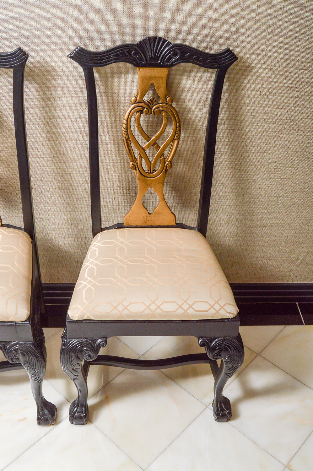 Set of Chippendale Style Dining Chairs by Andre Originals