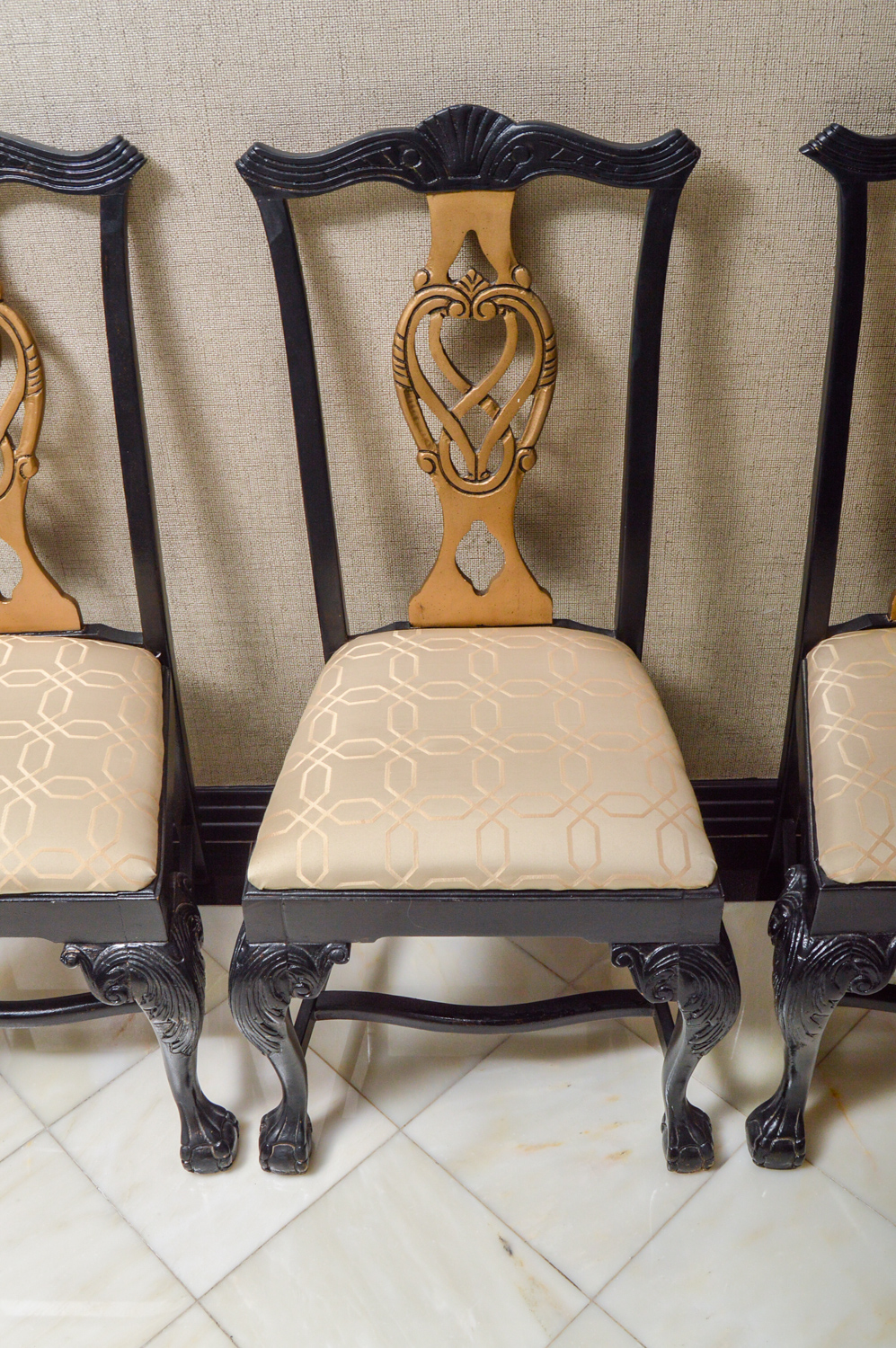 Set of Chippendale Style Dining Chairs by Andre Originals