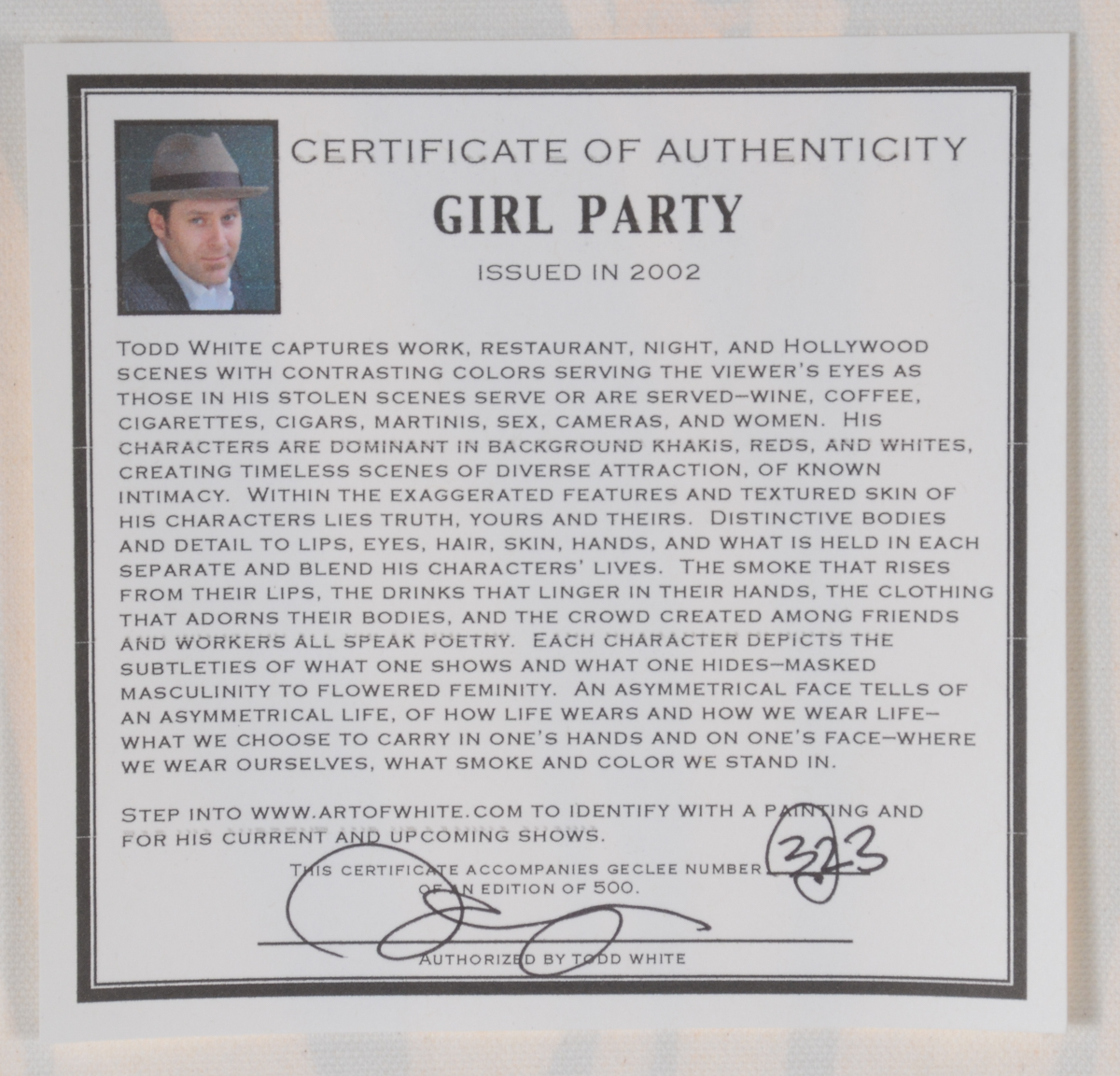 Limited Edition Giclee on Canvas after Todd White "Girl Party"