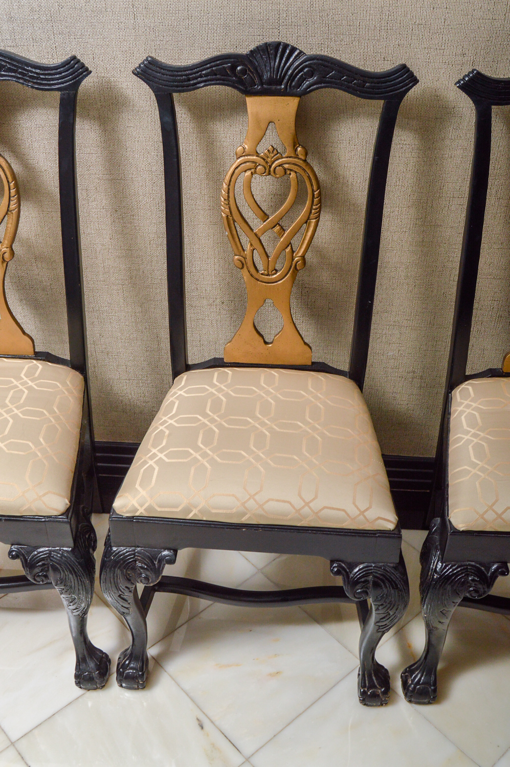 Set of Chippendale Style Dining Chairs by Andre Originals