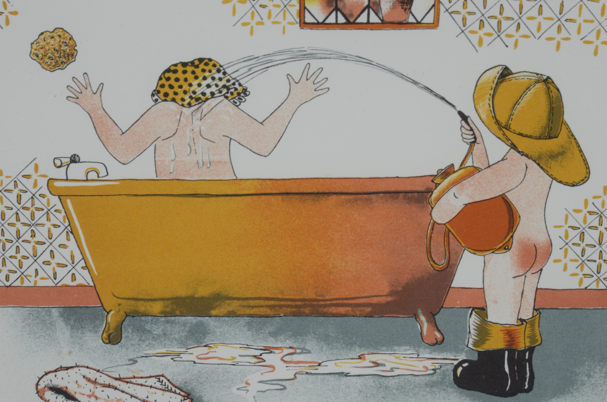 Betsy Himey Limited Edition Lithograph on Paper "Little Squirt"