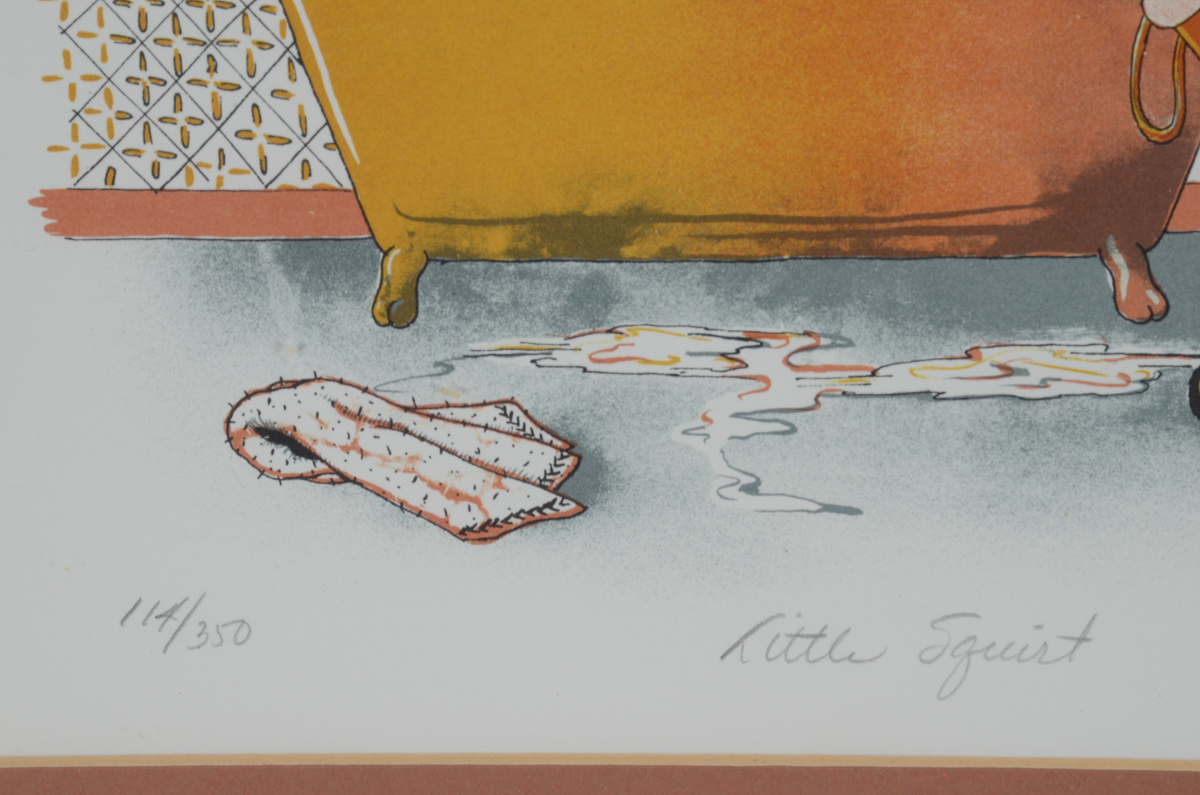 Betsy Himey Limited Edition Lithograph on Paper "Little Squirt"