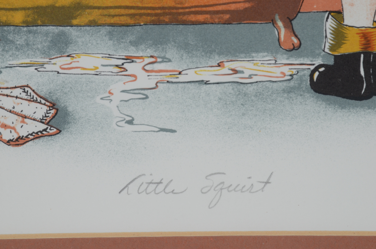Betsy Himey Limited Edition Lithograph on Paper "Little Squirt"