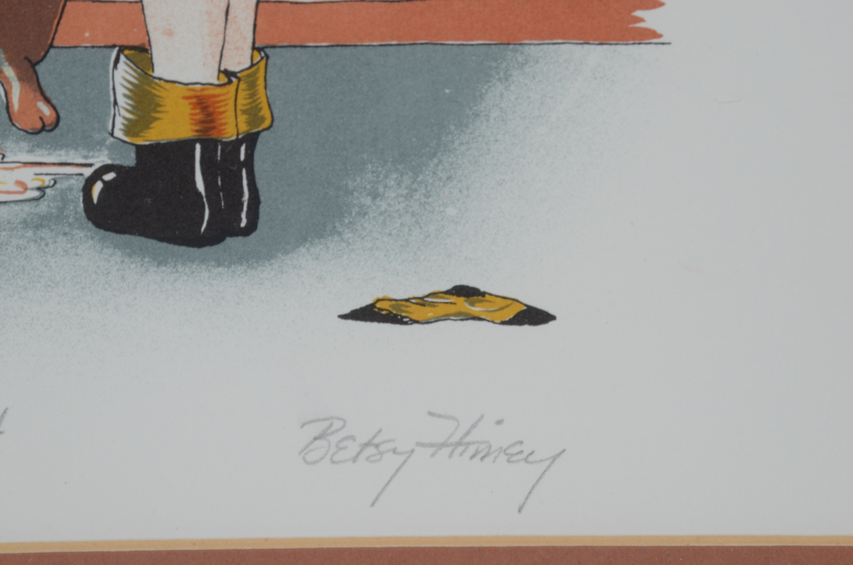 Betsy Himey Limited Edition Lithograph on Paper "Little Squirt"