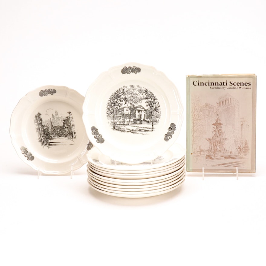 Collection of Vintage Wedgwood Cincinnati Landmark Plates