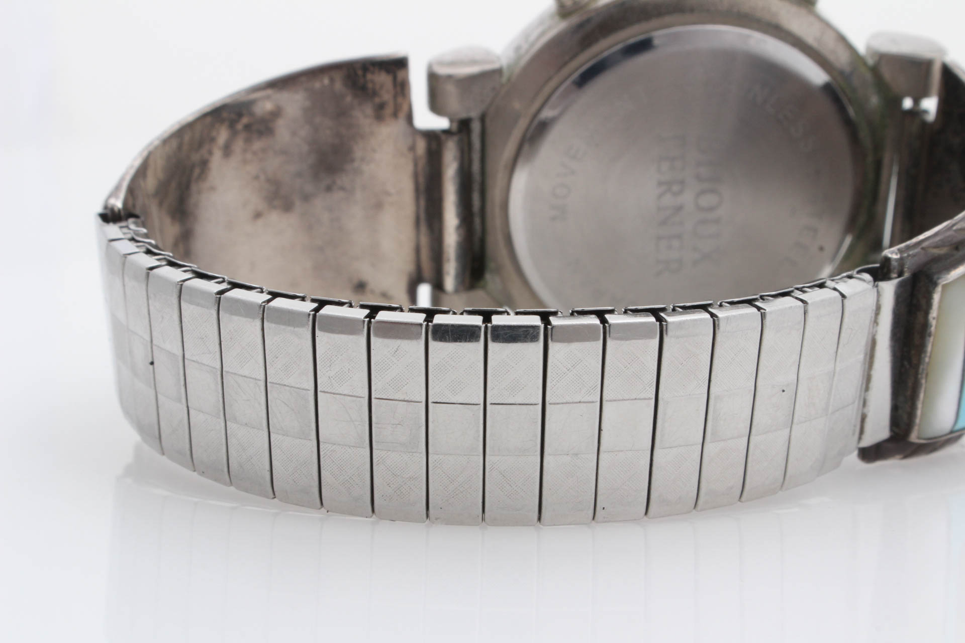 Terner Watch with Sterling Silver Set with Coral , Onyx and More