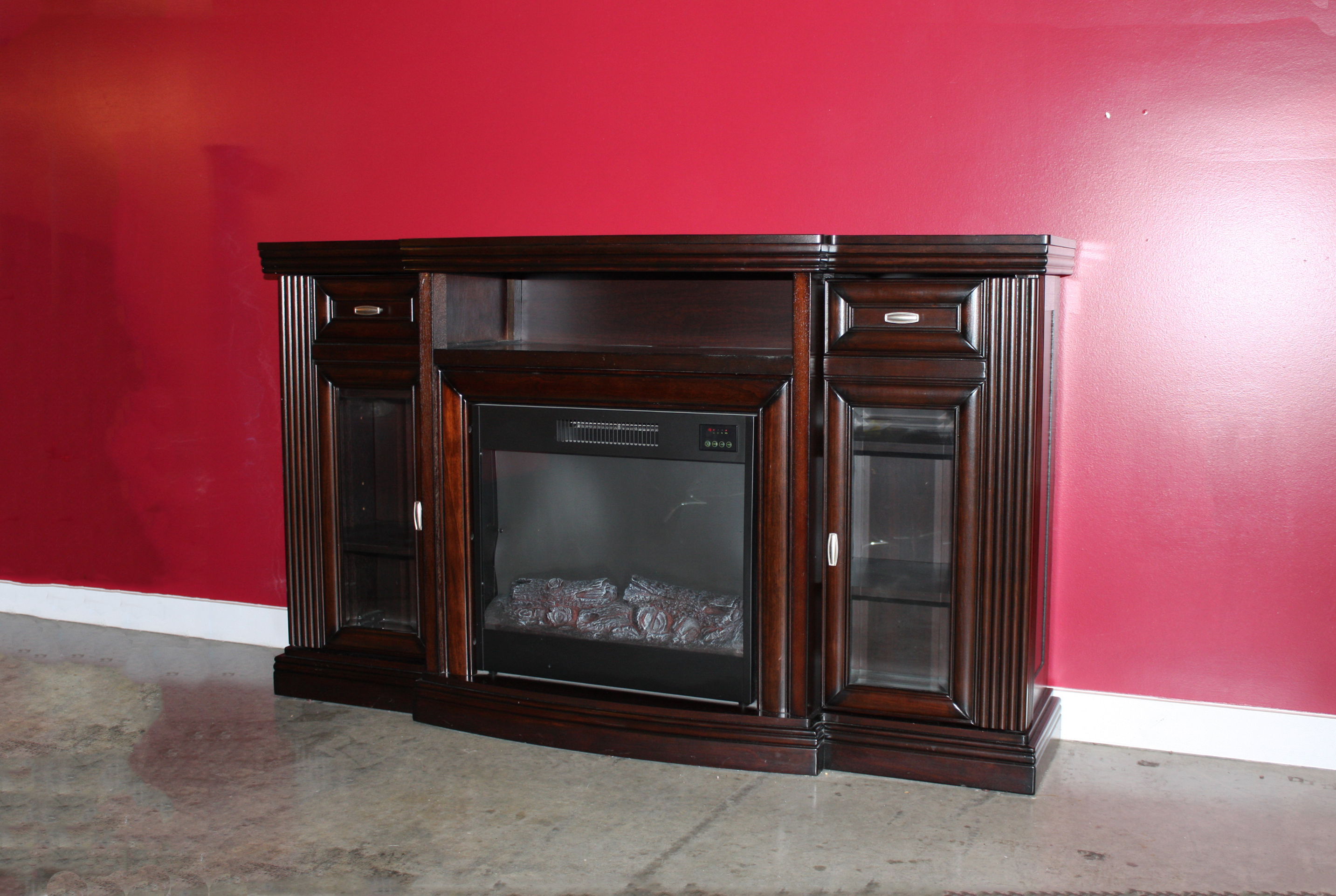 Electric Fireplace Wooden Cabinet