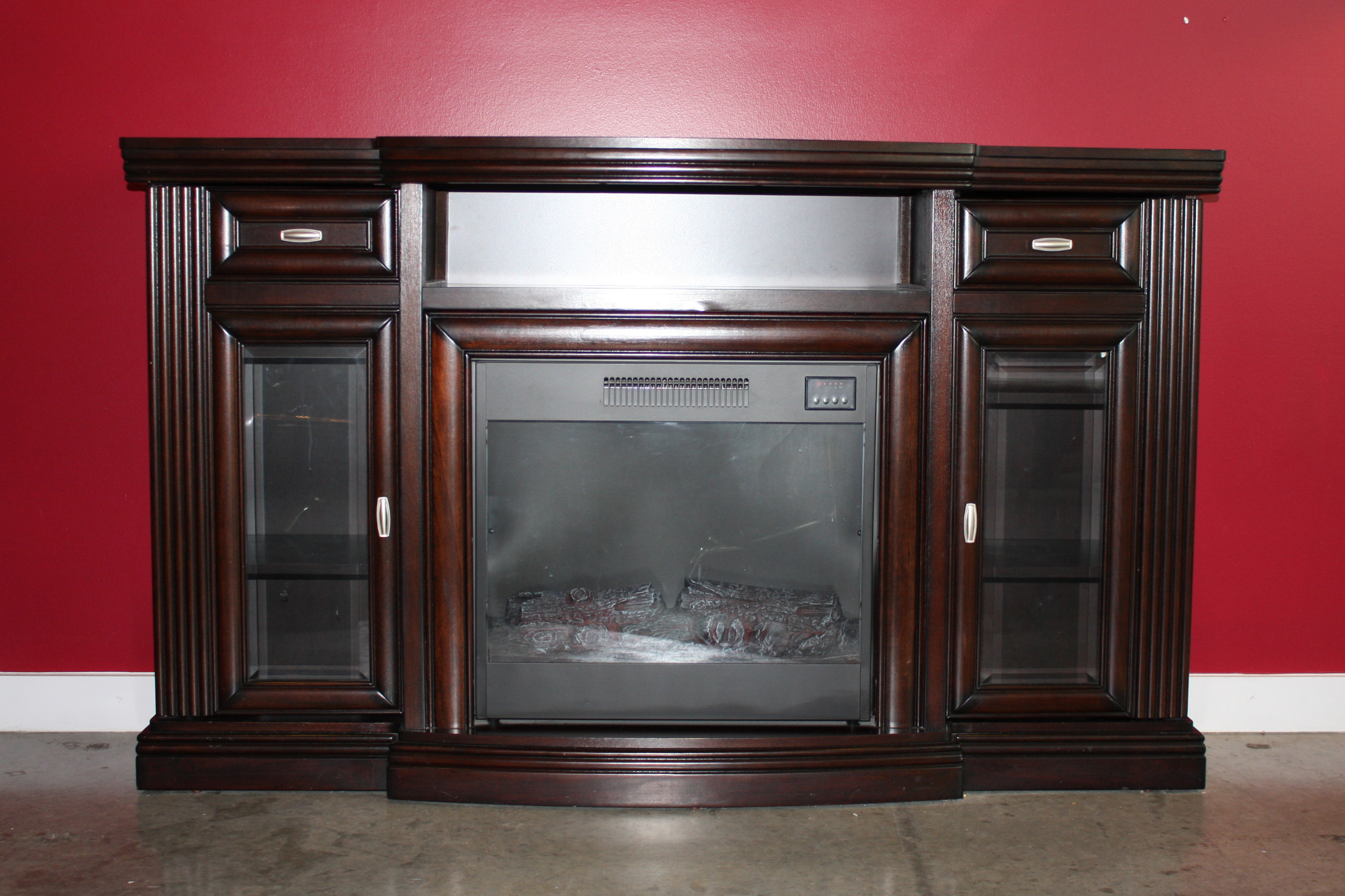 Electric Fireplace Wooden Cabinet