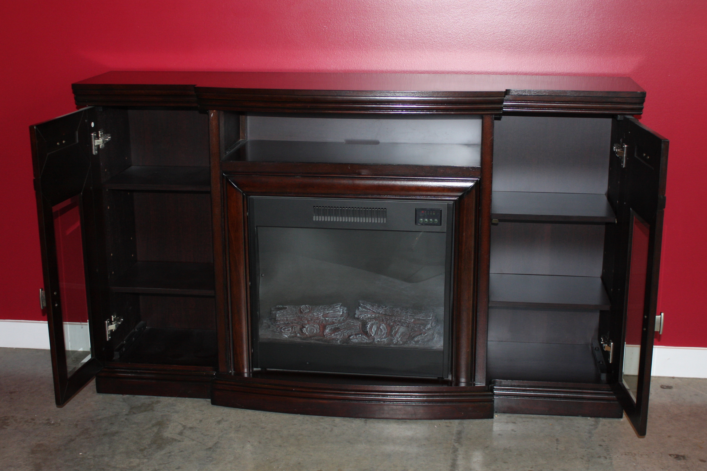 Electric Fireplace Wooden Cabinet