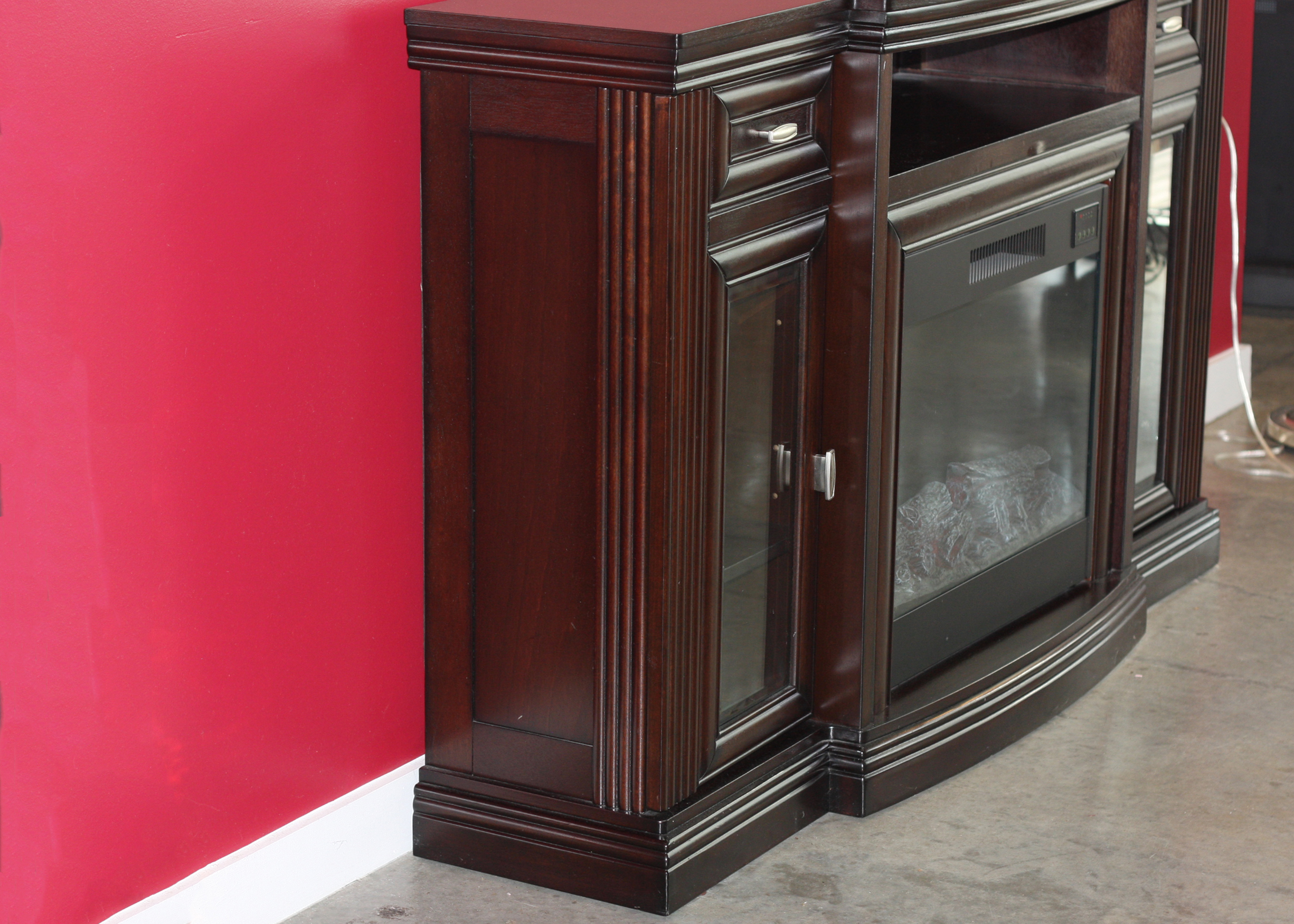 Electric Fireplace Wooden Cabinet