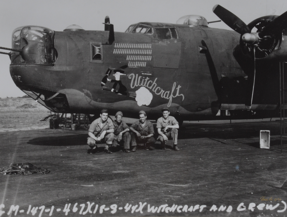 Vincent Re Reproduction Print of a WWII Photograph "Witchcraft and Crew"