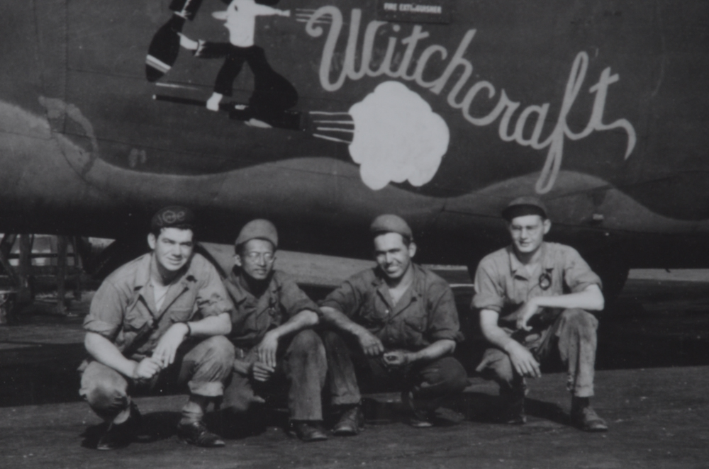 Vincent Re Reproduction Print of a WWII Photograph "Witchcraft and Crew"