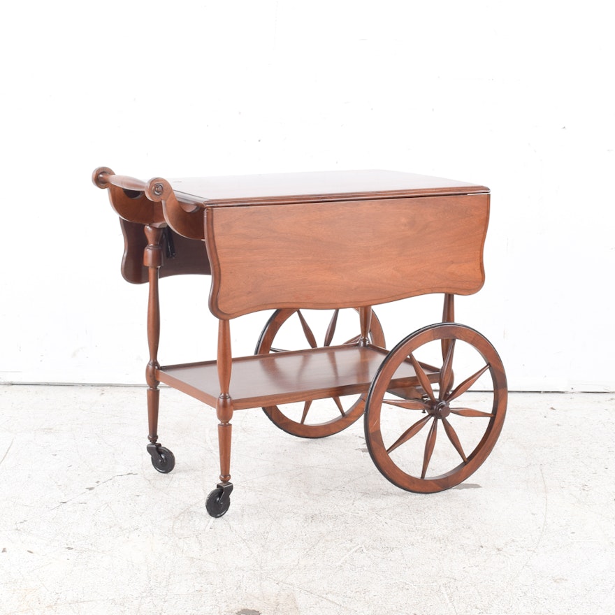 Dropleaf Cherry Bar Cart