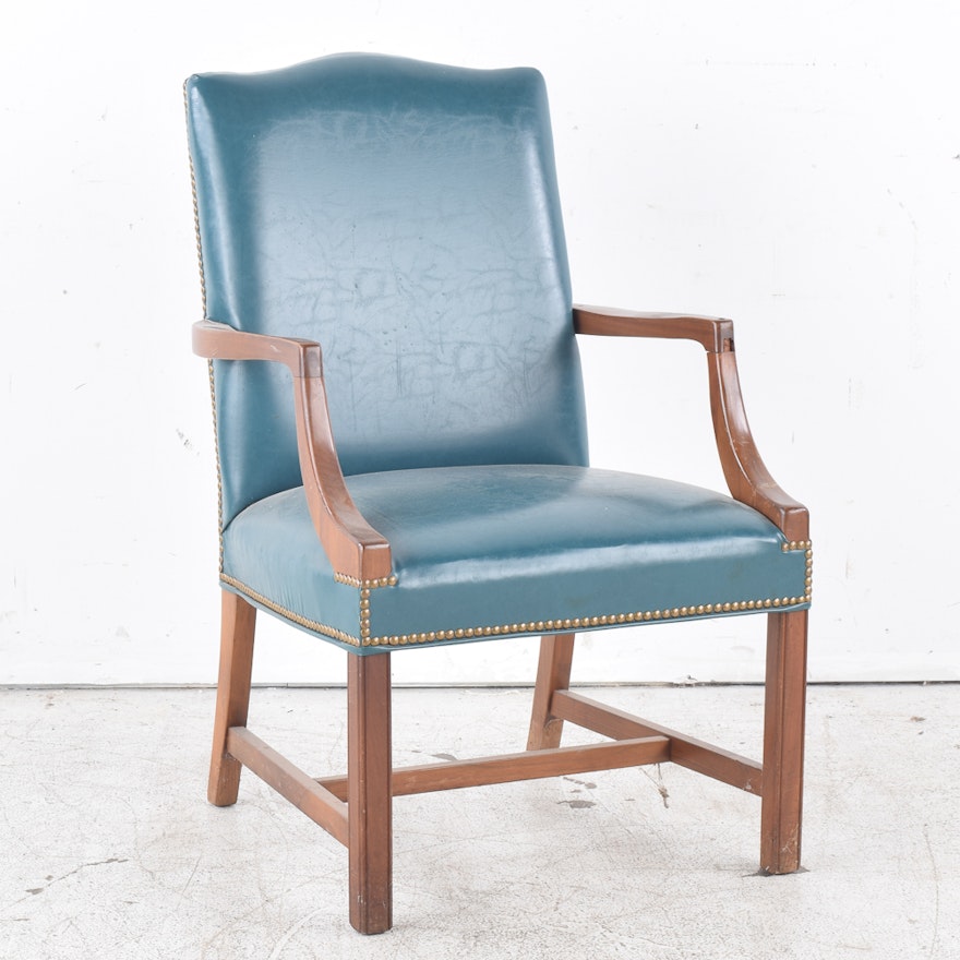 1970s Jasper Seating Co. Faux Leather Armchair