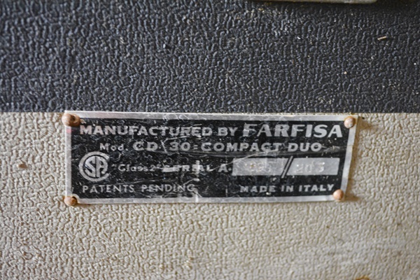 1960's Farfisa "Compact Duo" Electronic Keyboard