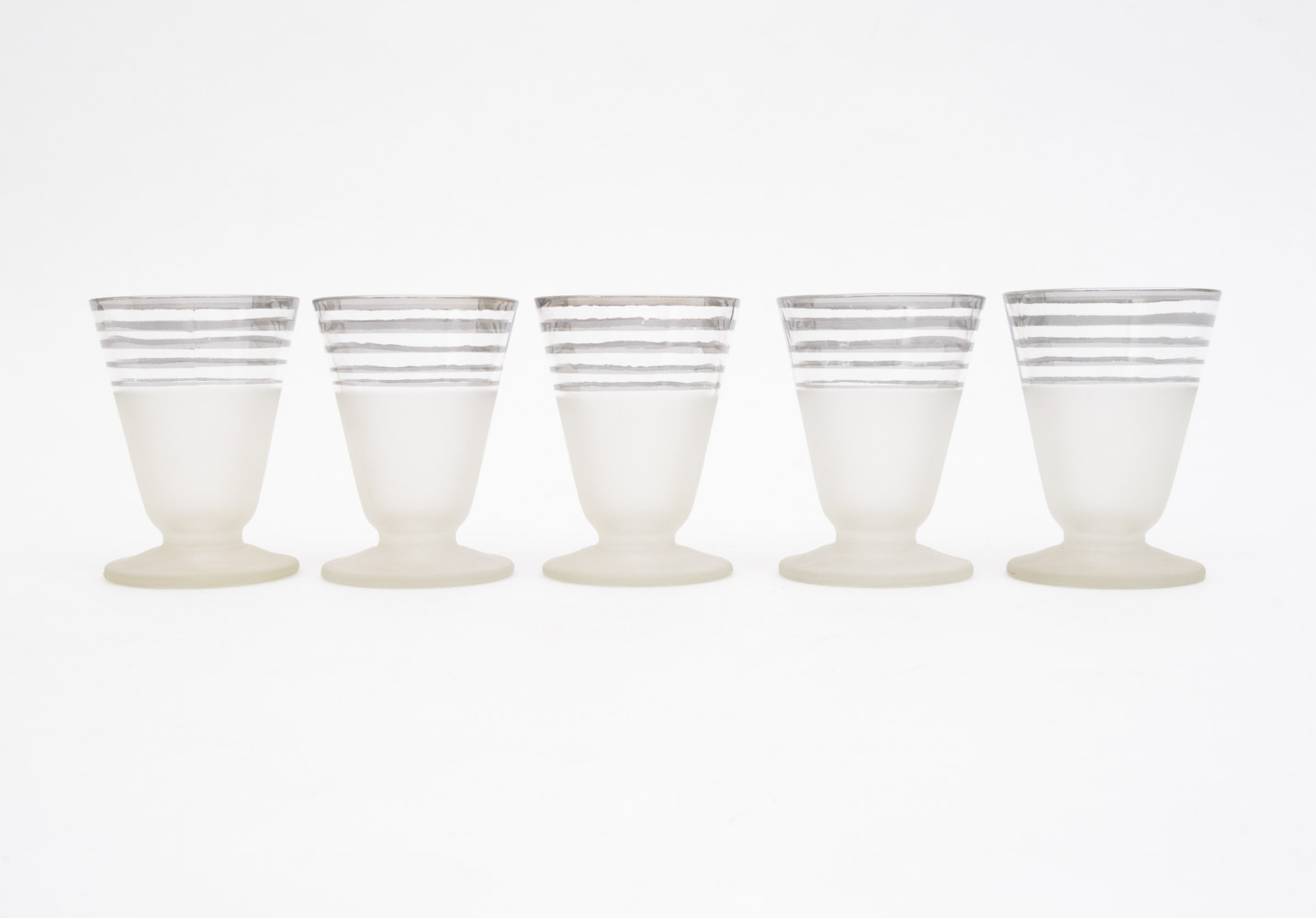 Vintage Kimiko Guardian Service Tumblers and Frosted Cordial Glasses