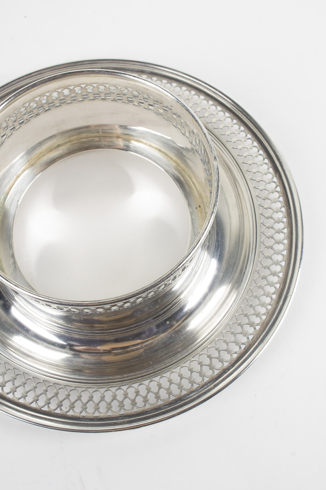 Tiffany & Co. and Lenox Porcelain and Sterling Honey Pot with Spreader