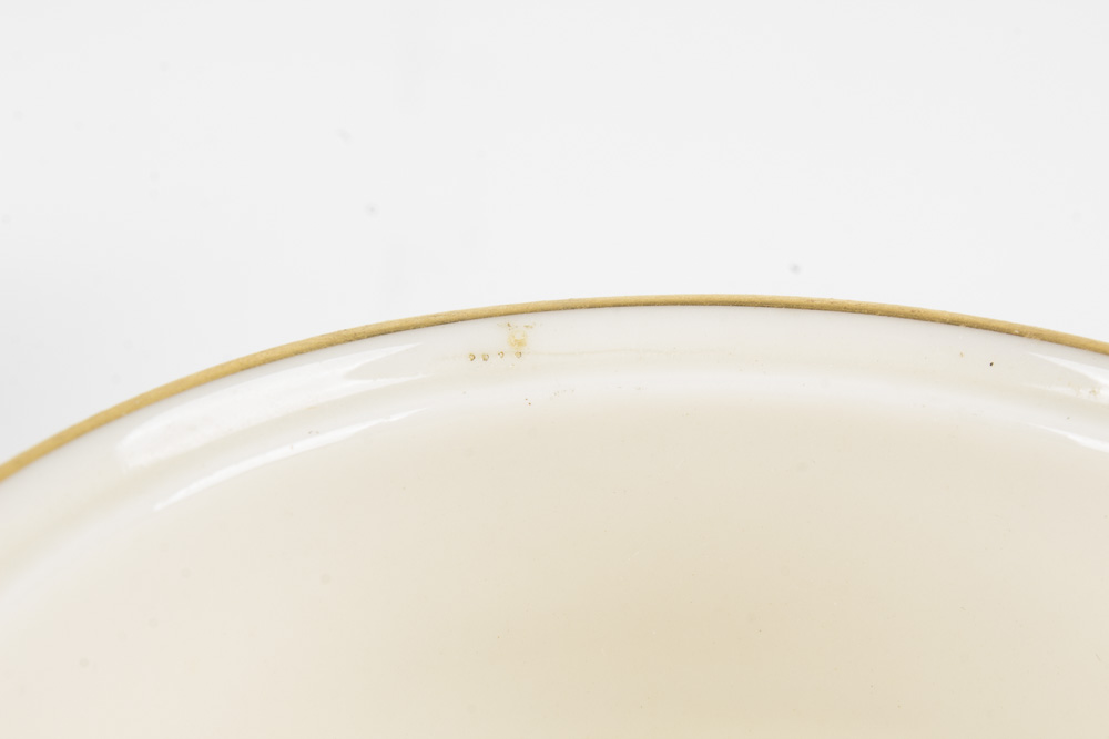 Tiffany & Co. and Lenox Porcelain and Sterling Honey Pot with Spreader