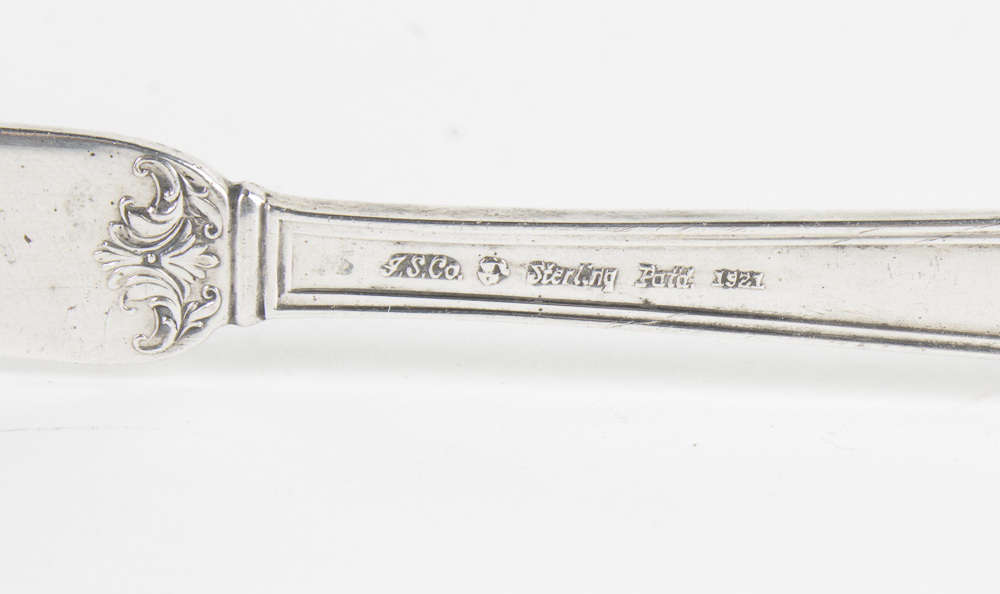 Tiffany & Co. and Lenox Porcelain and Sterling Honey Pot with Spreader