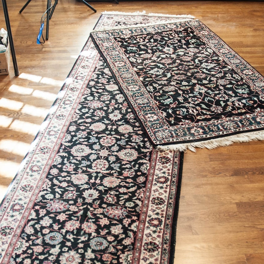 Pair of Hand-Knotted Sino-Persian Area Rugs