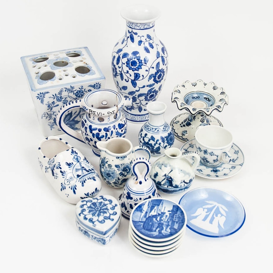 Blue on White Danish Ceramics