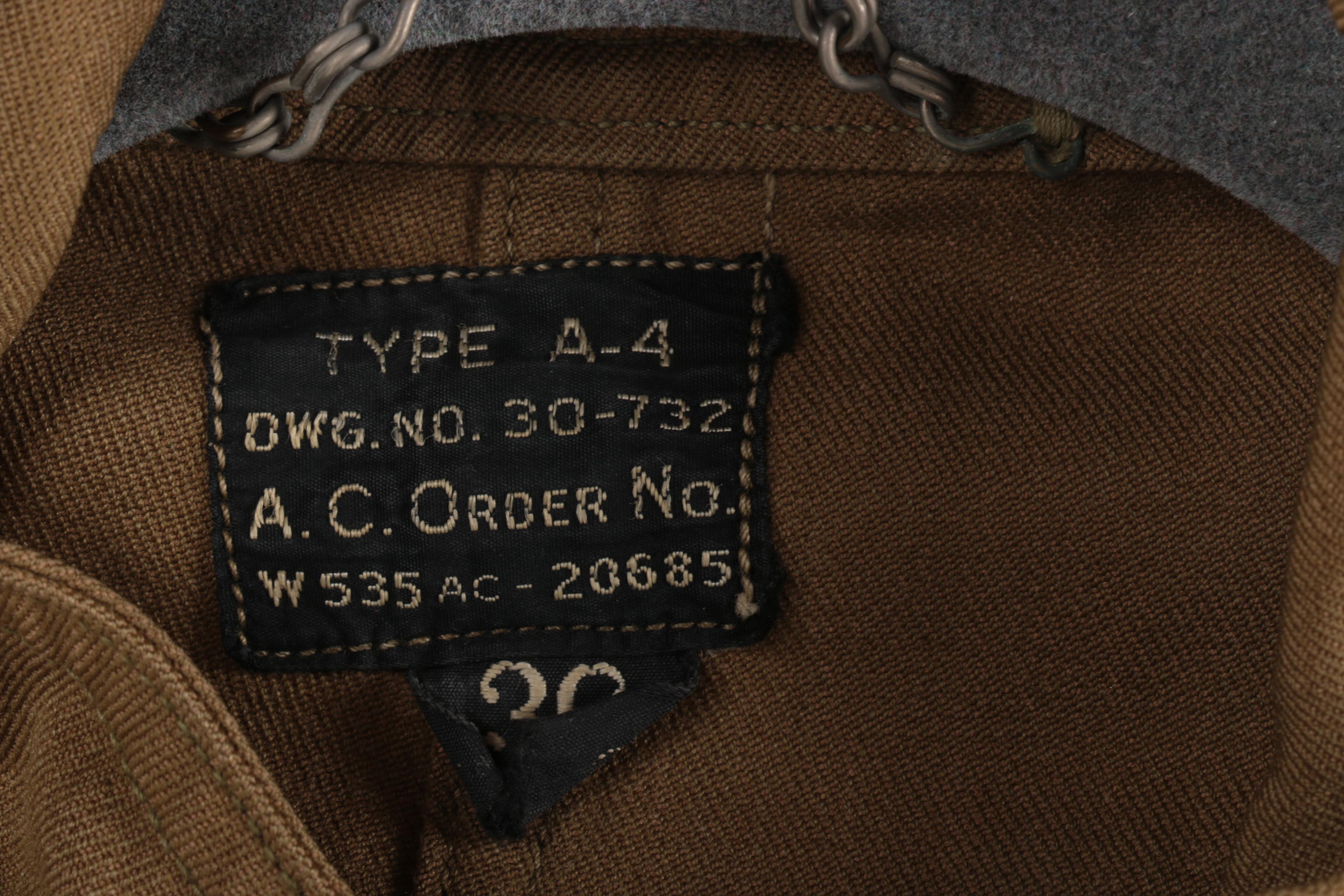 Vintage U.S. WWII Army Air Force Type A-4 Flight Suit