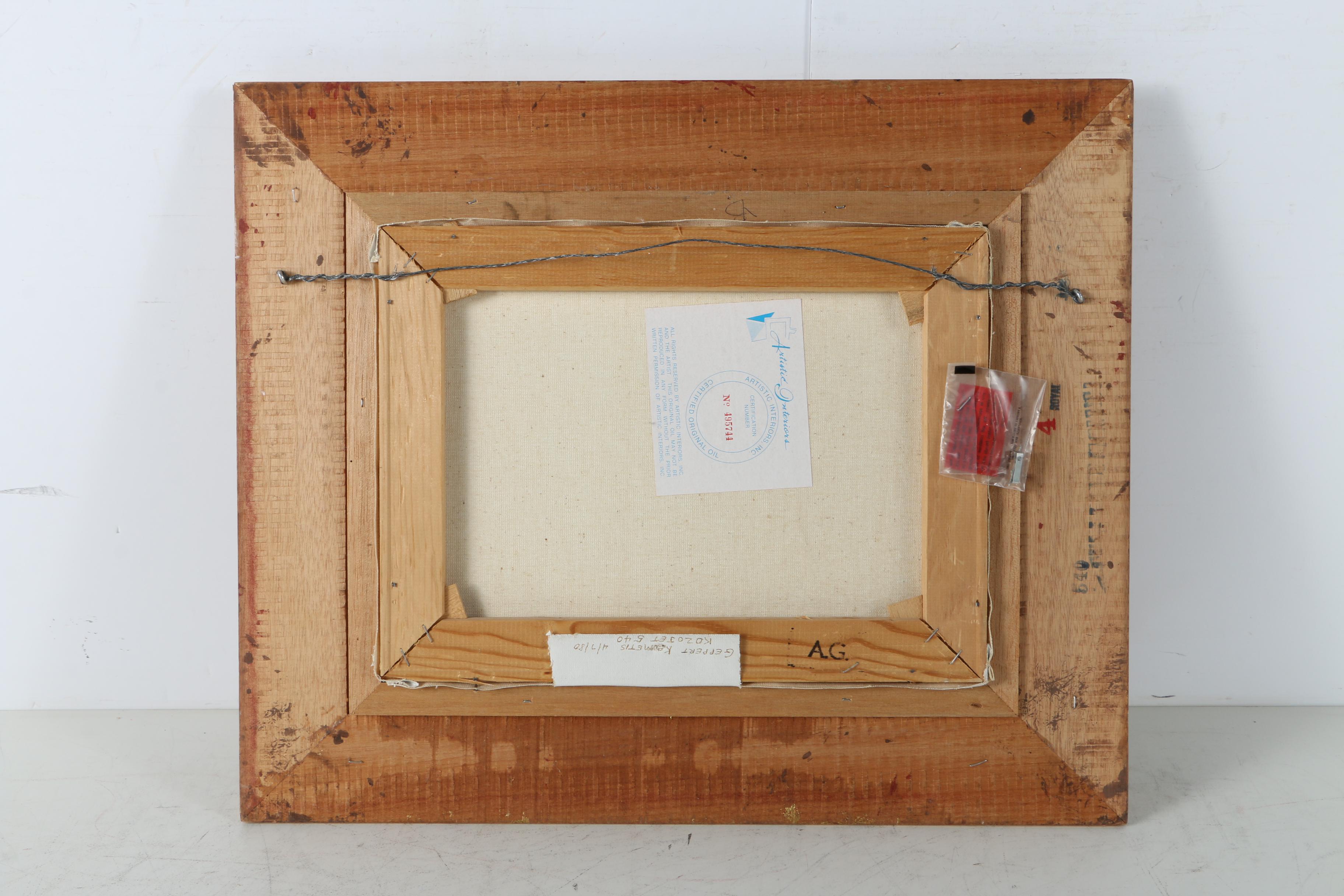 F. Holzer Oil Painting on Canvas of Swamp Scene