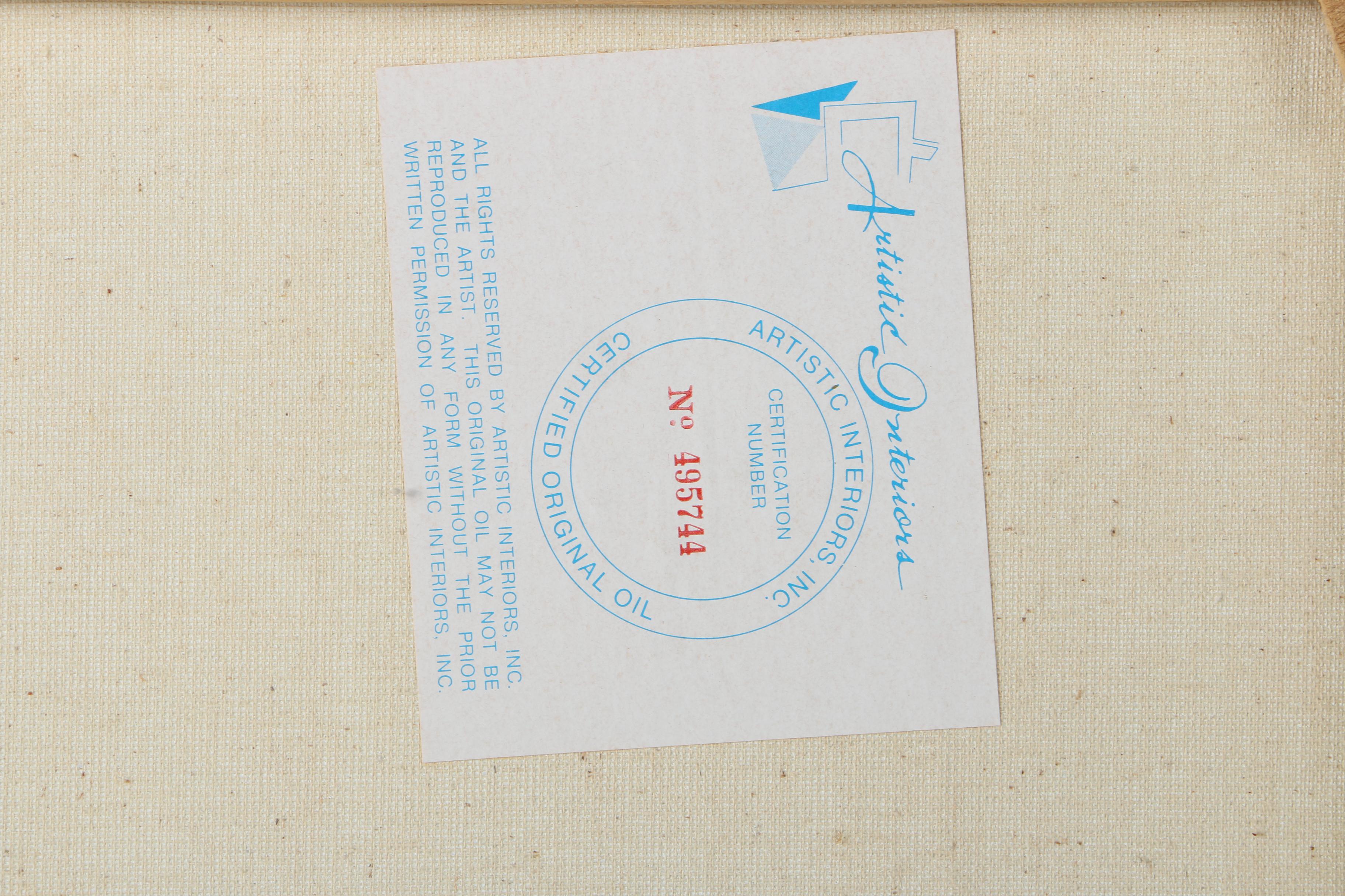 F. Holzer Oil Painting on Canvas of Swamp Scene