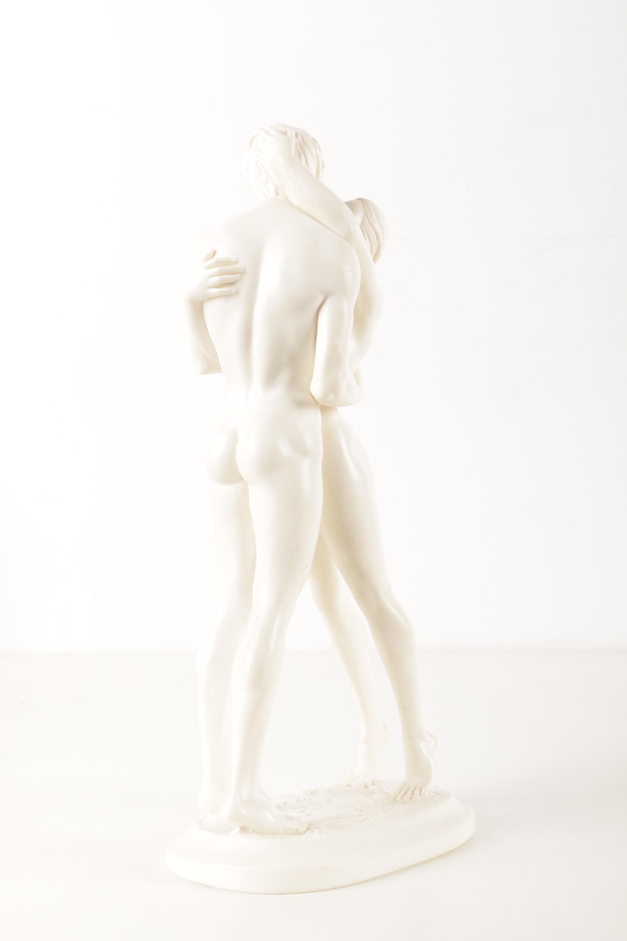 Amilcare Santini Resin Sculpture of an Embracing Couple