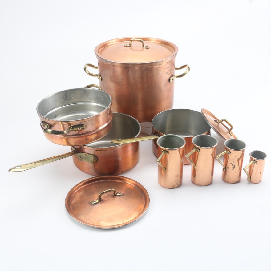 Copper Kitchenware Including B & M Douro