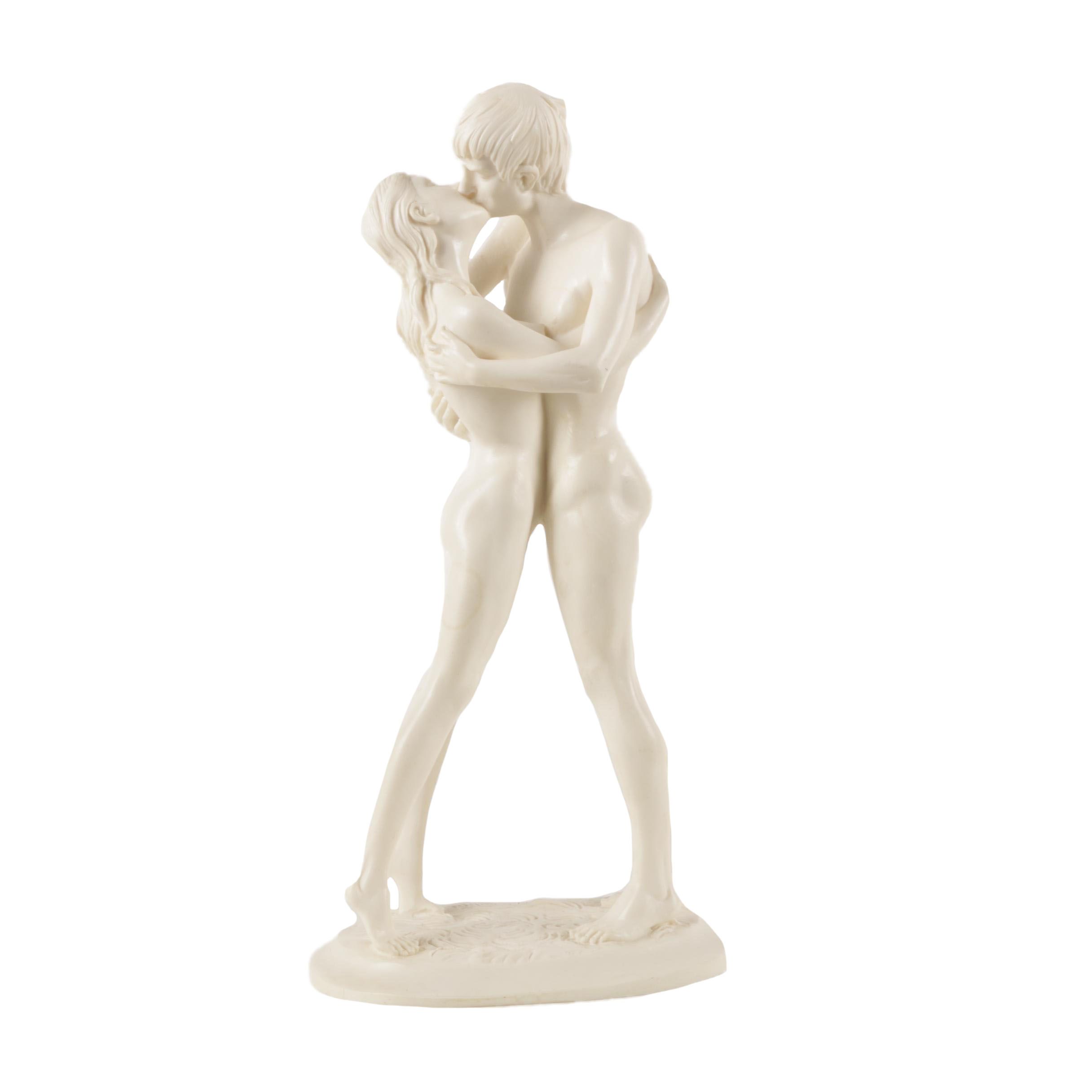 Amilcare Santini Resin Sculpture of an Embracing Couple