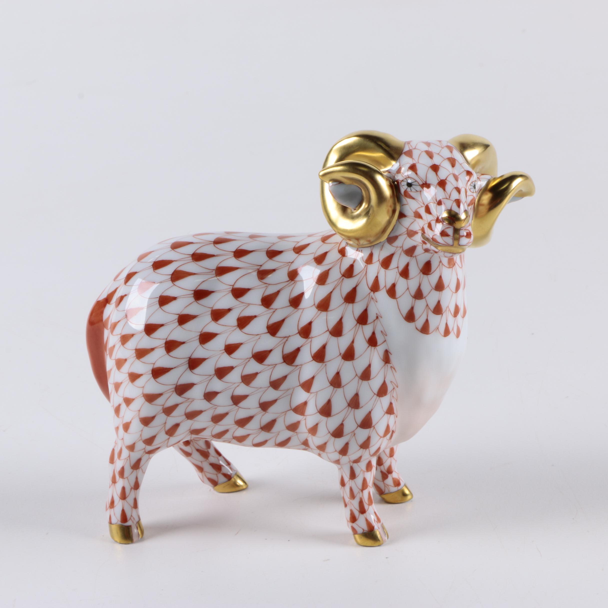Herend Hungary Ram Figurine