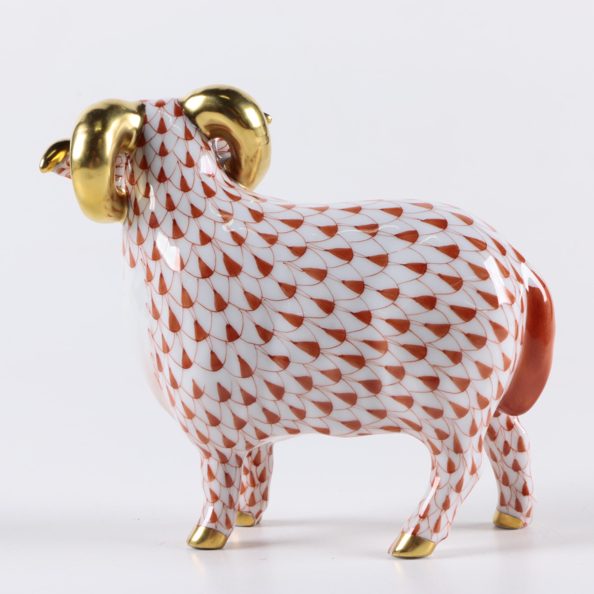 Herend Hungary Ram Figurine