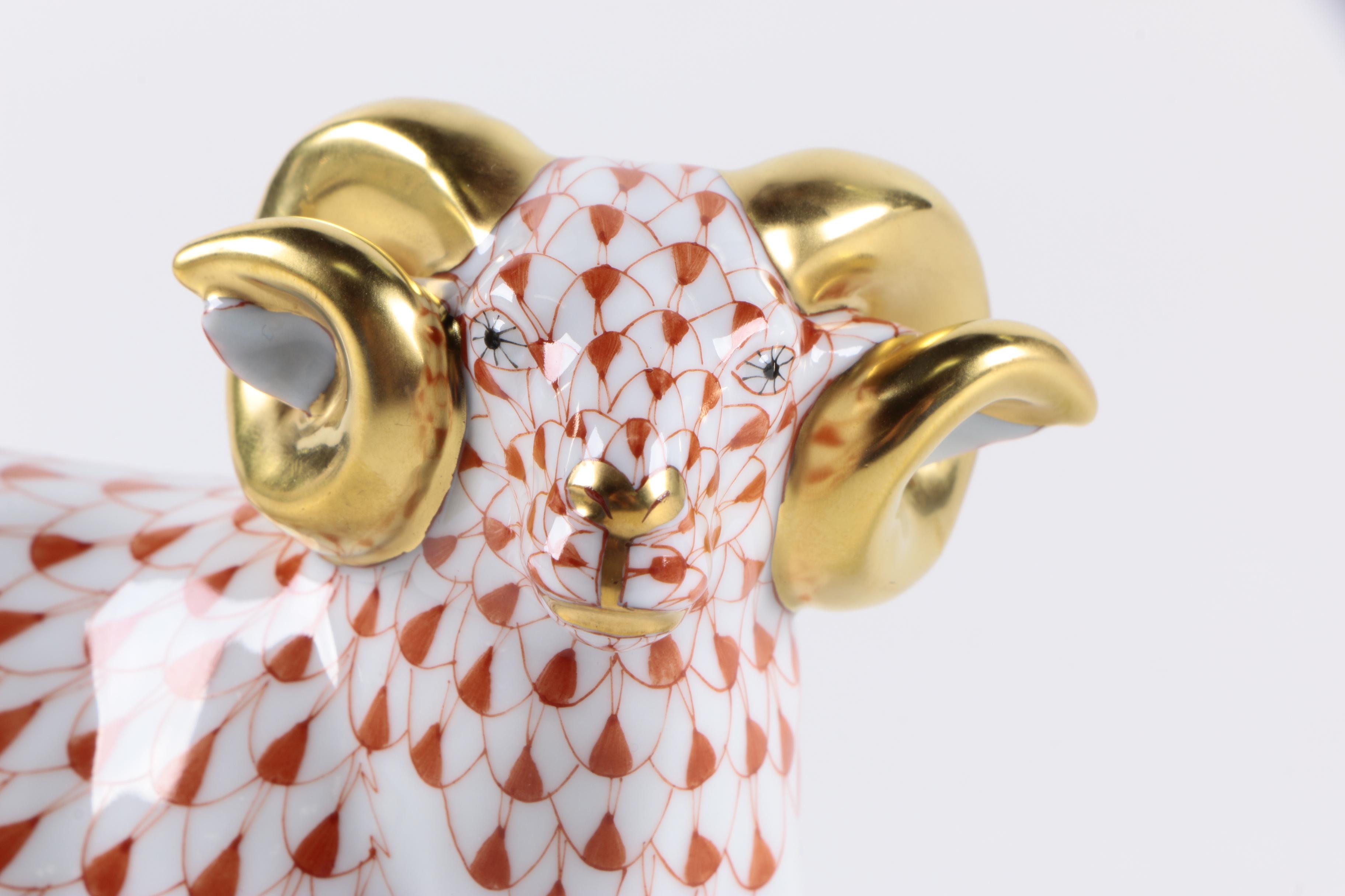 Herend Hungary Ram Figurine