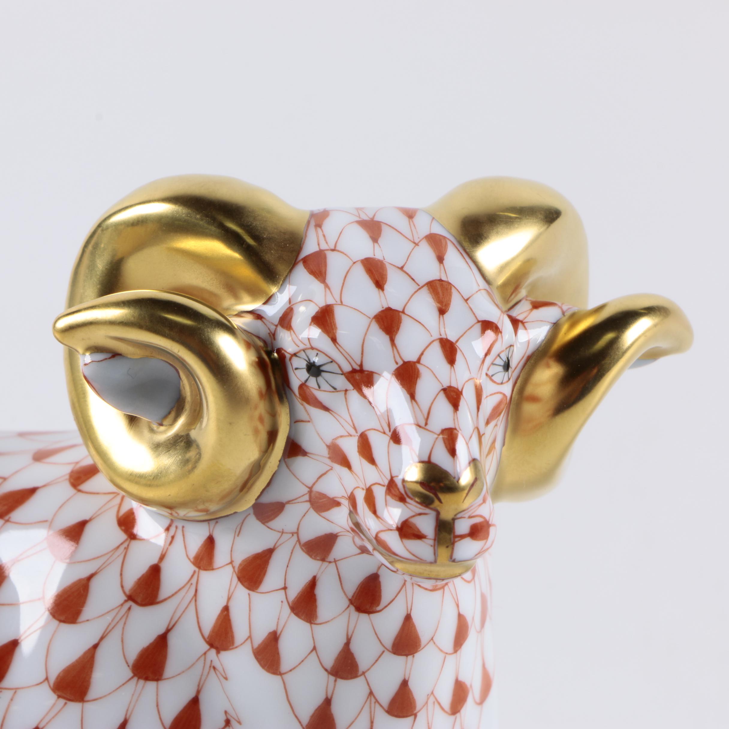 Herend Hungary Ram Figurine