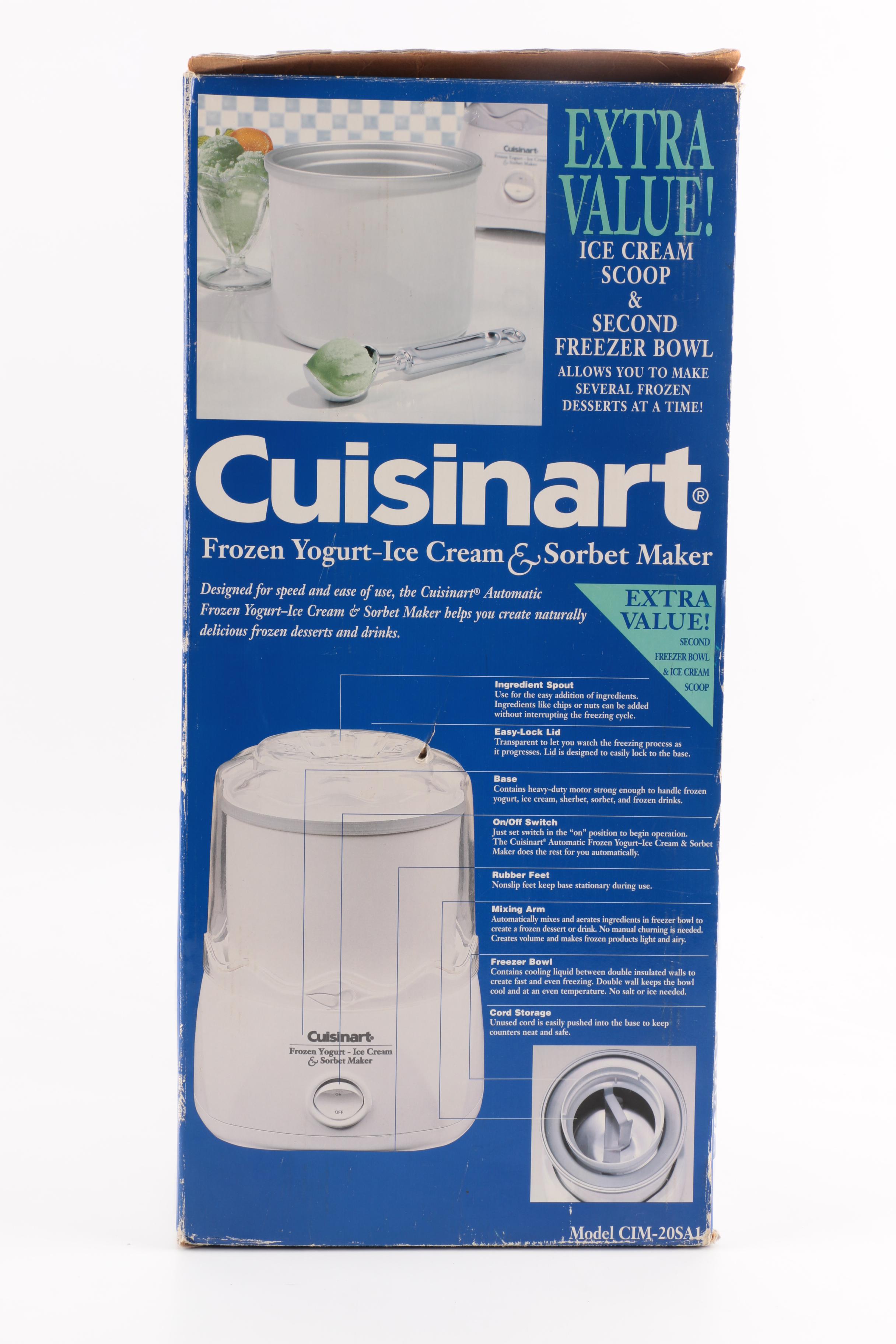 Cuisinart Frozen Yogurt-Ice Cream & Sorbet Maker