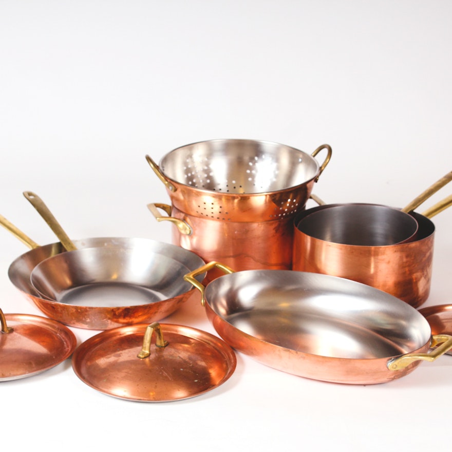 Grouping of Paul Revere Copper Pots and Pans