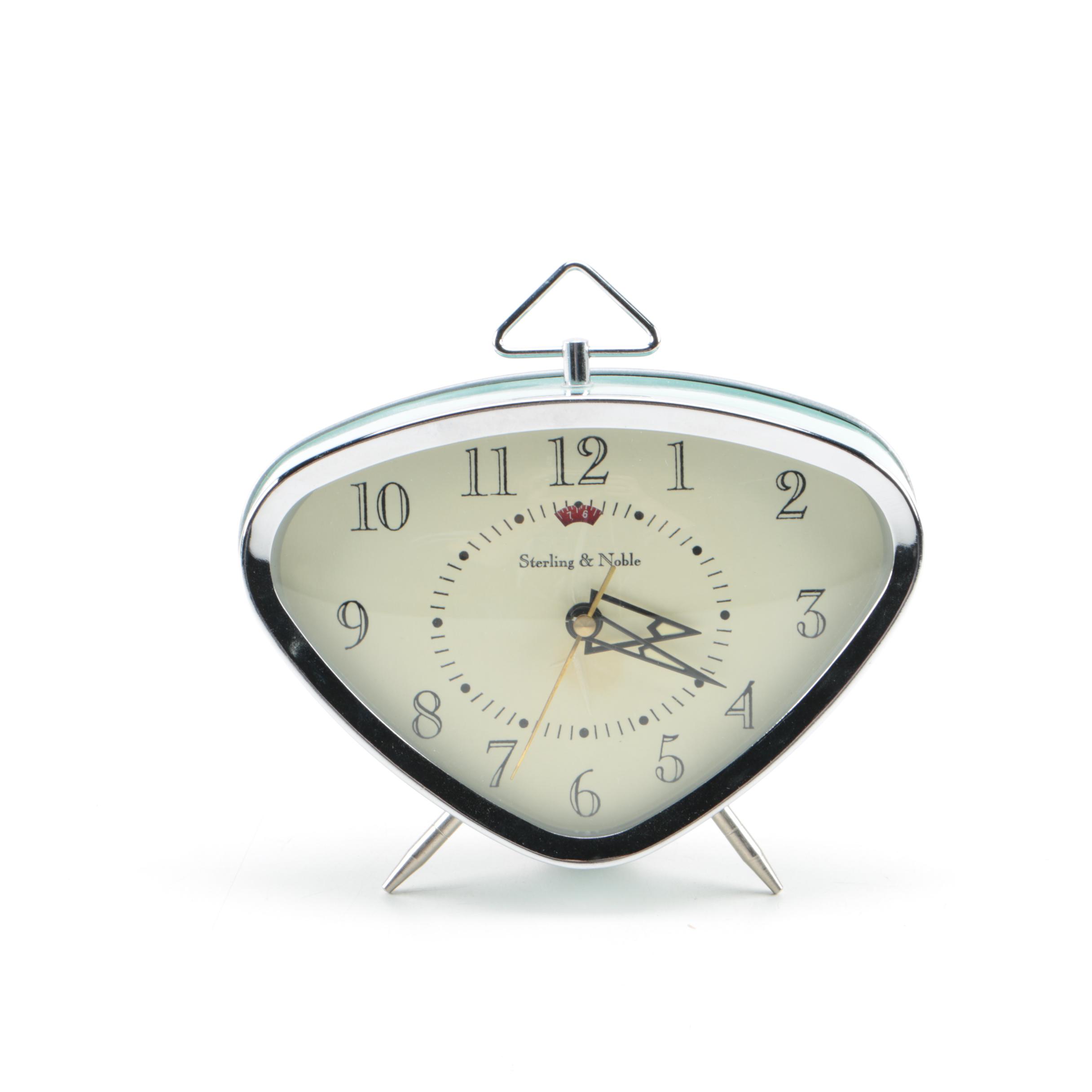 Mid Century Modern Style Sterling & Noble Alarm Clock