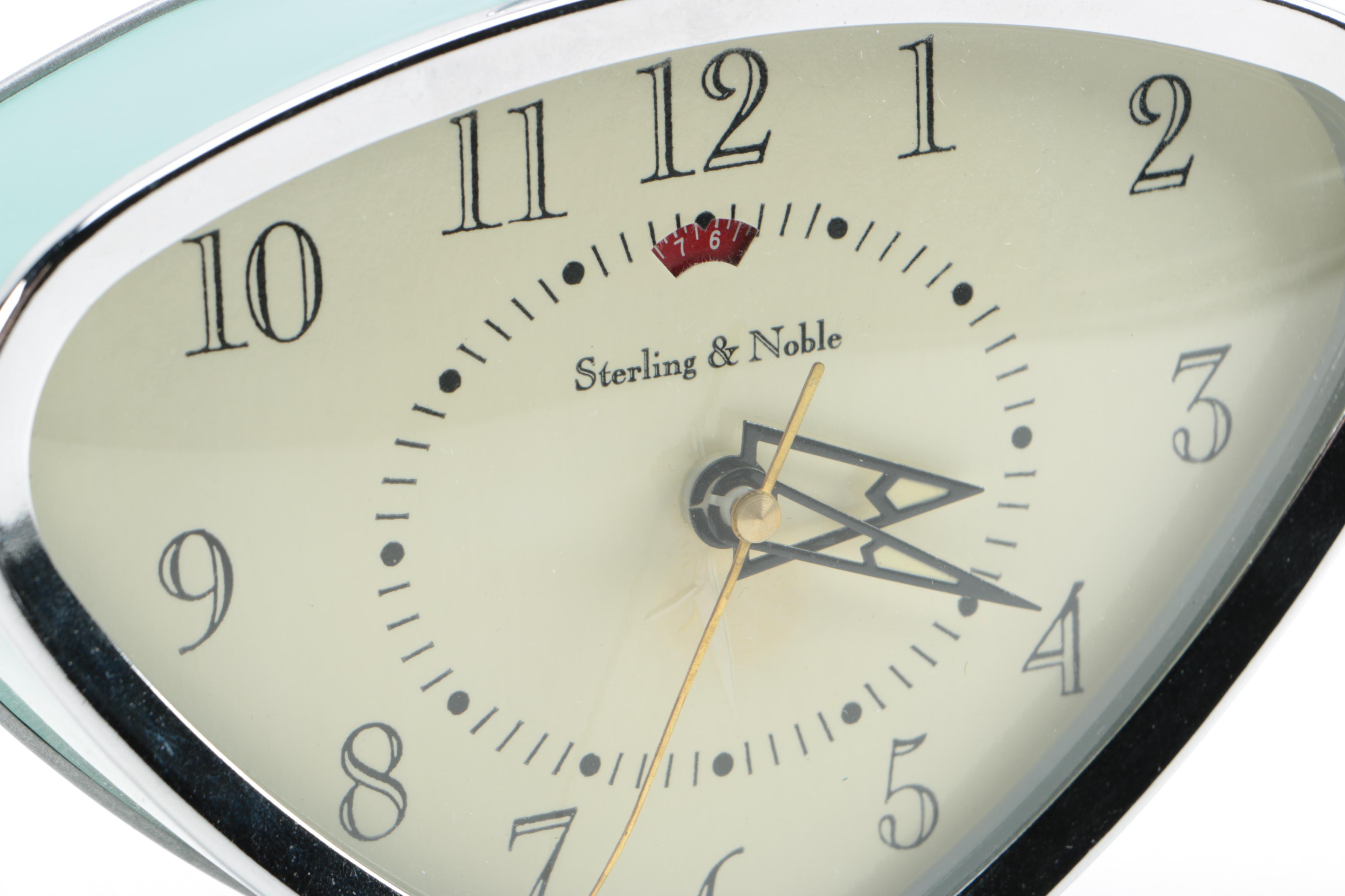 Mid Century Modern Style Sterling & Noble Alarm Clock