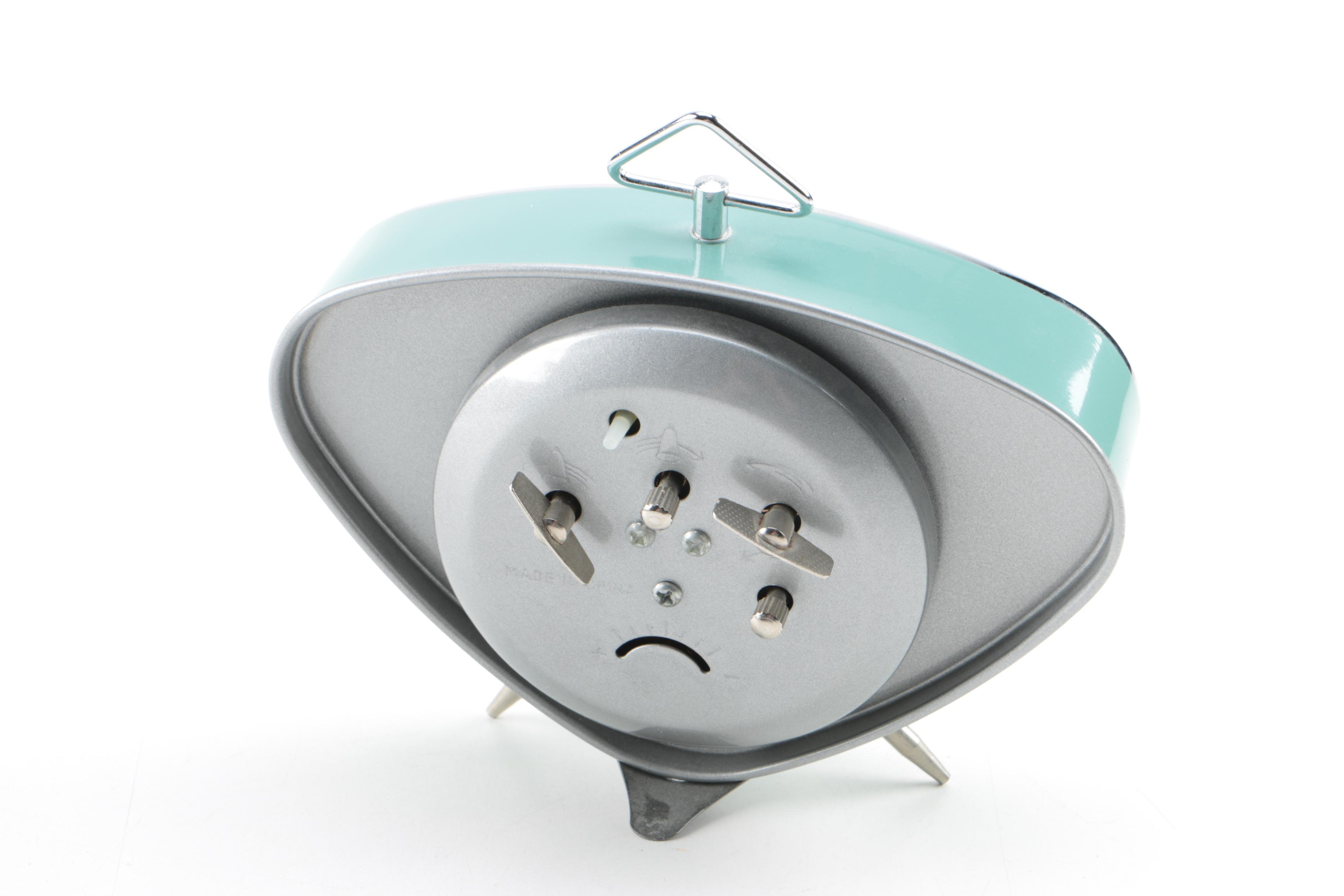 Mid Century Modern Style Sterling & Noble Alarm Clock