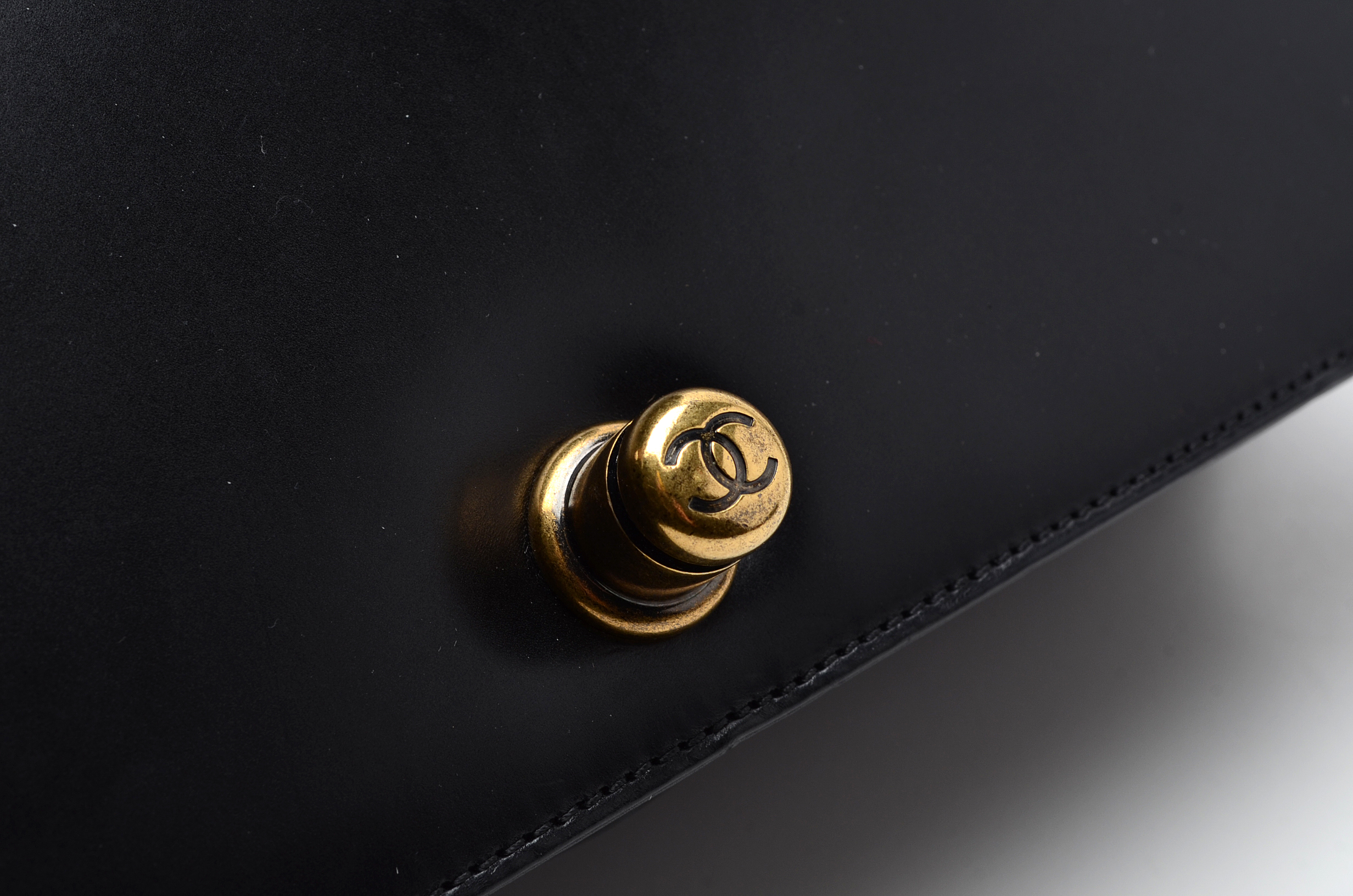 Chanel Black Calfskin Boy Bag with Dust Cover